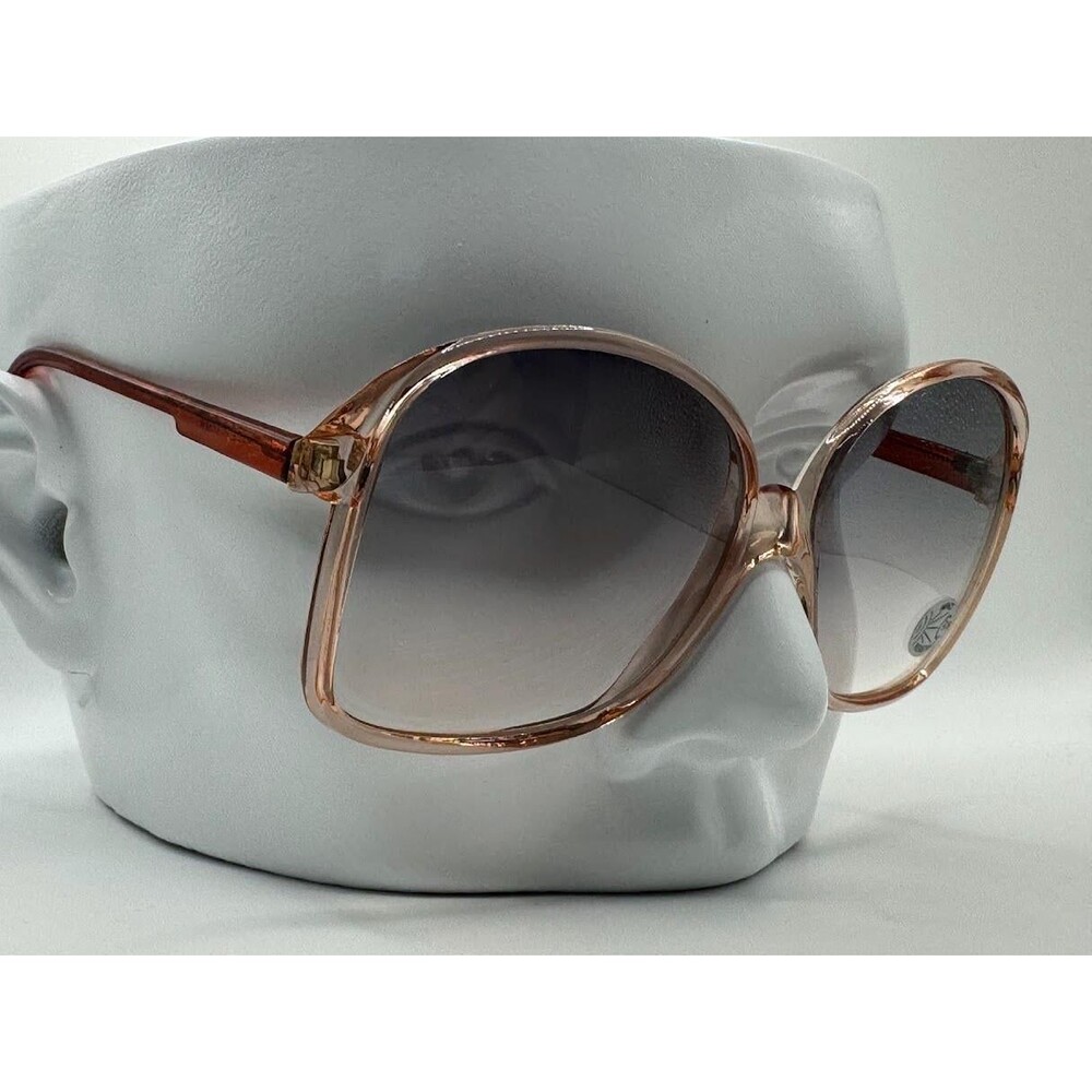 New 1970s Vintage Oversize Sunglasses | NOS | Square Bottom Style | Crystal Pink
